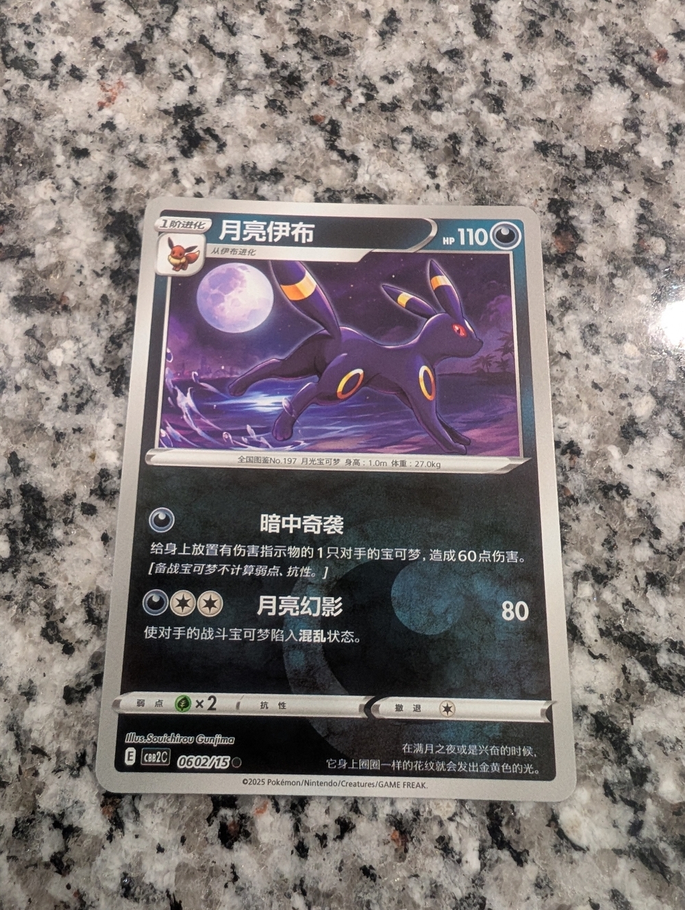 Umbreon Holo 06 02/15 (Energy Reverse) Chinese Pokemon Card